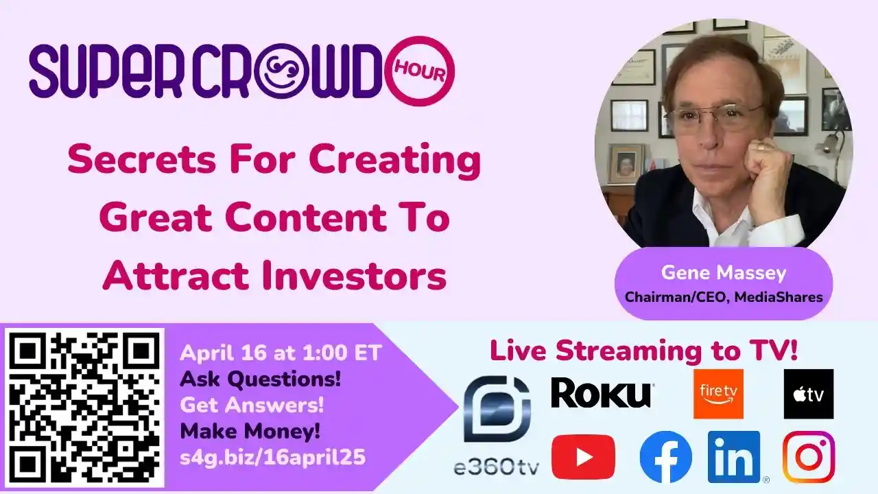 SCH April: Secrets For Creating Great Content To Attract Investors